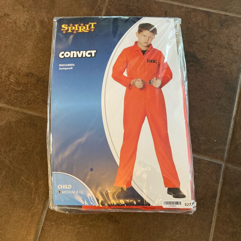 Spirit Orange Convict Jumpsuit for Kids